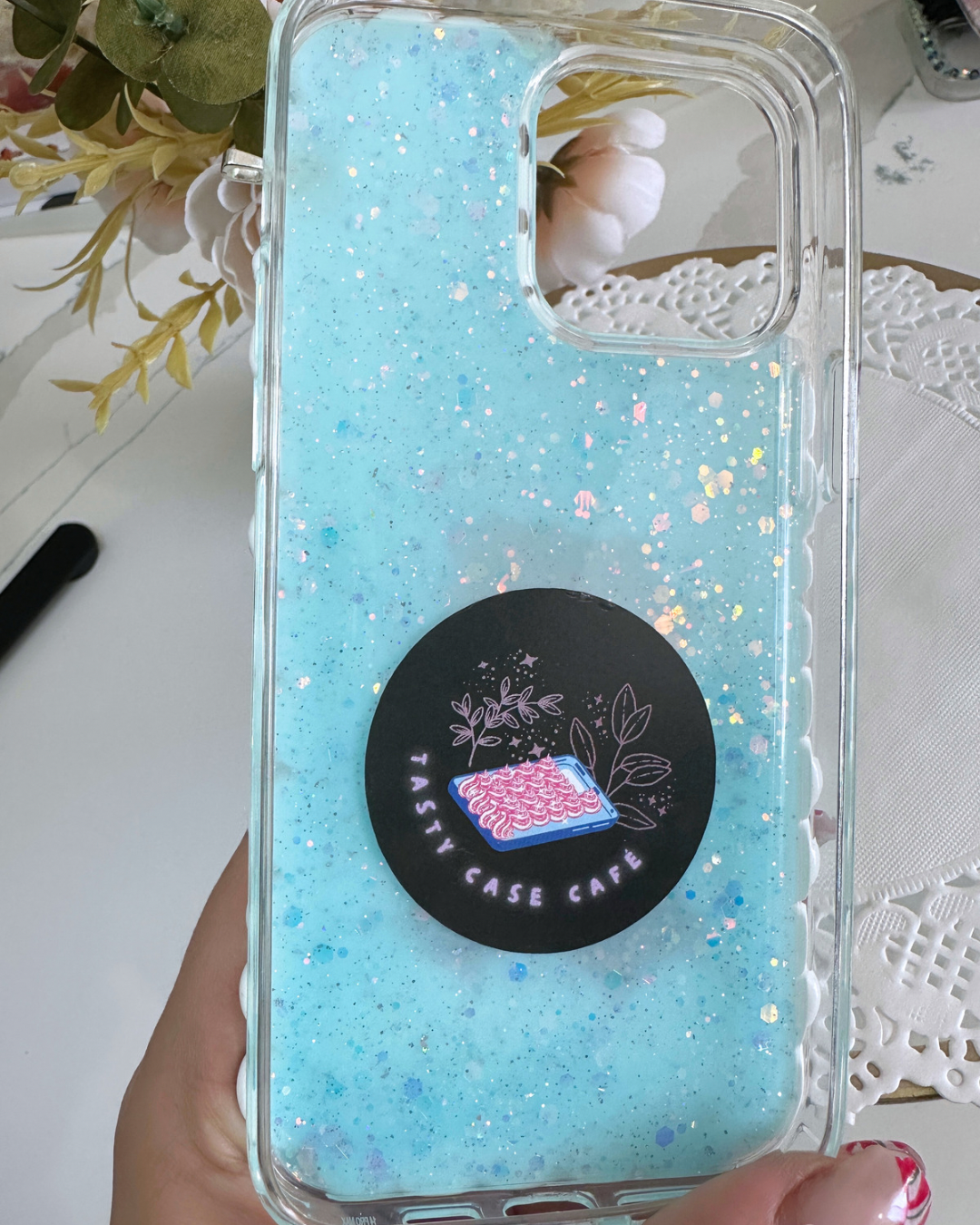 iPhone 14 Pro Max Puppy Blue Phone Case