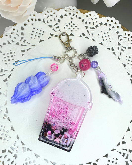 Bat Berry Frappuccino Keychain