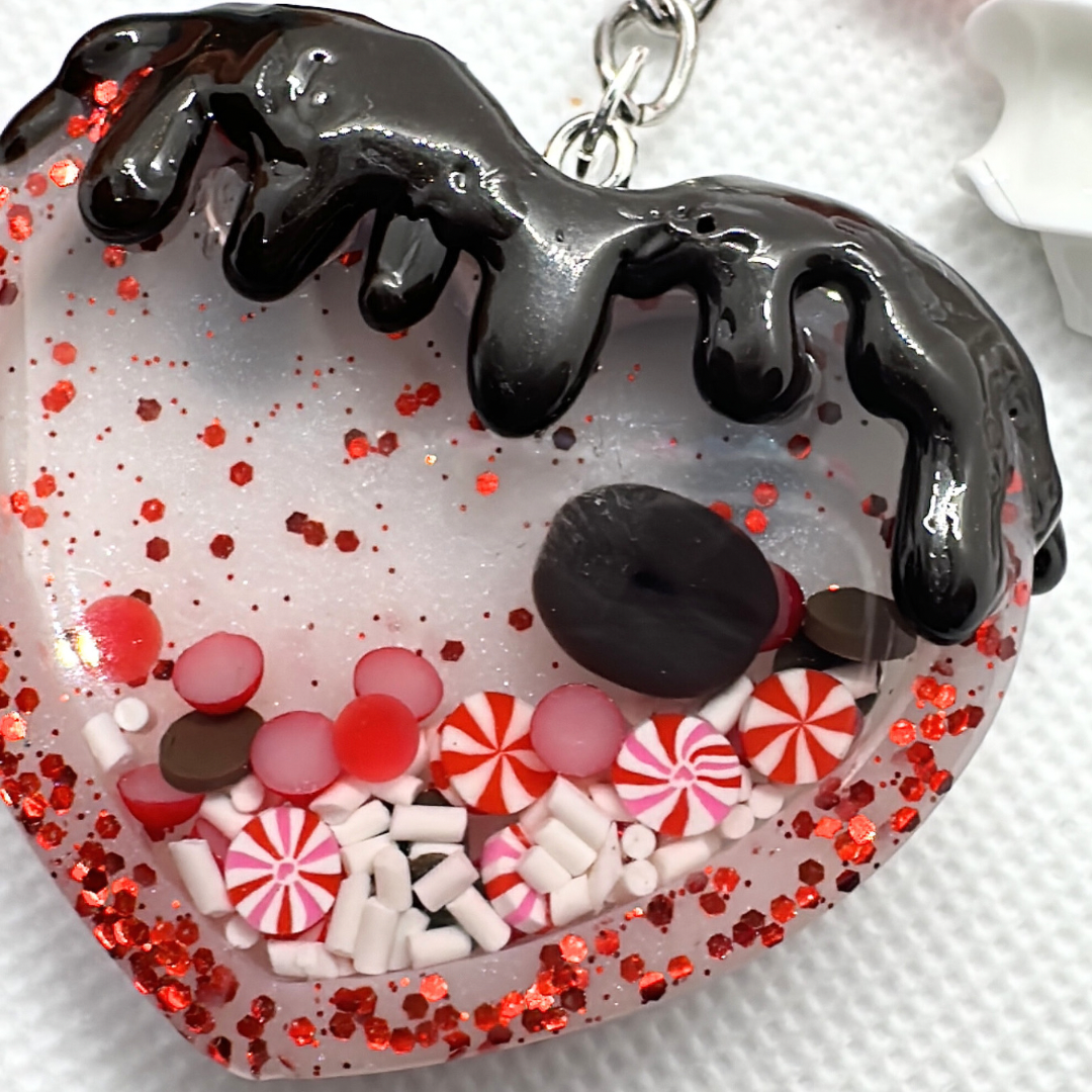 Peppermint Mocha Shaker Keychain