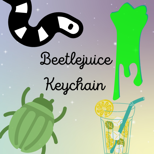 Beetlejuice Keychain
