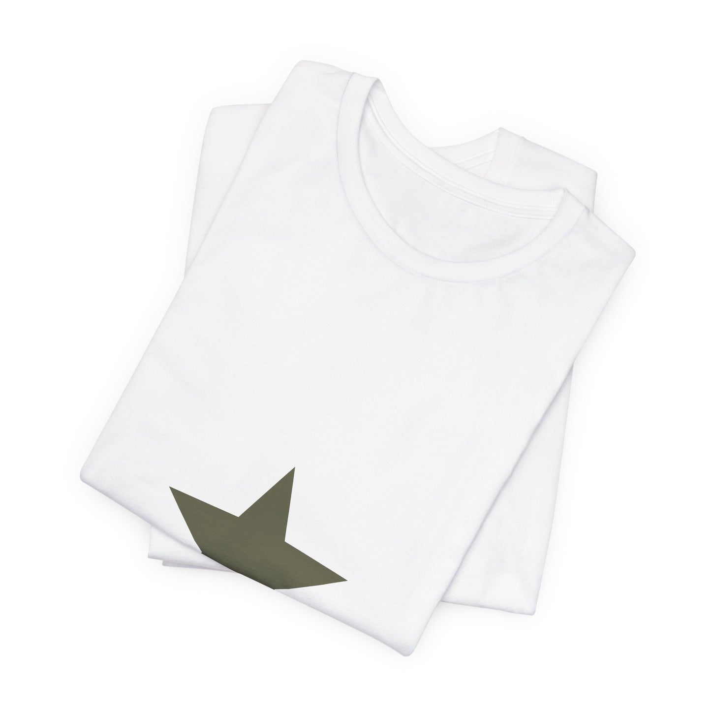 Star Graphic T‑Shirt — Minimal Olive Military Star Tee
