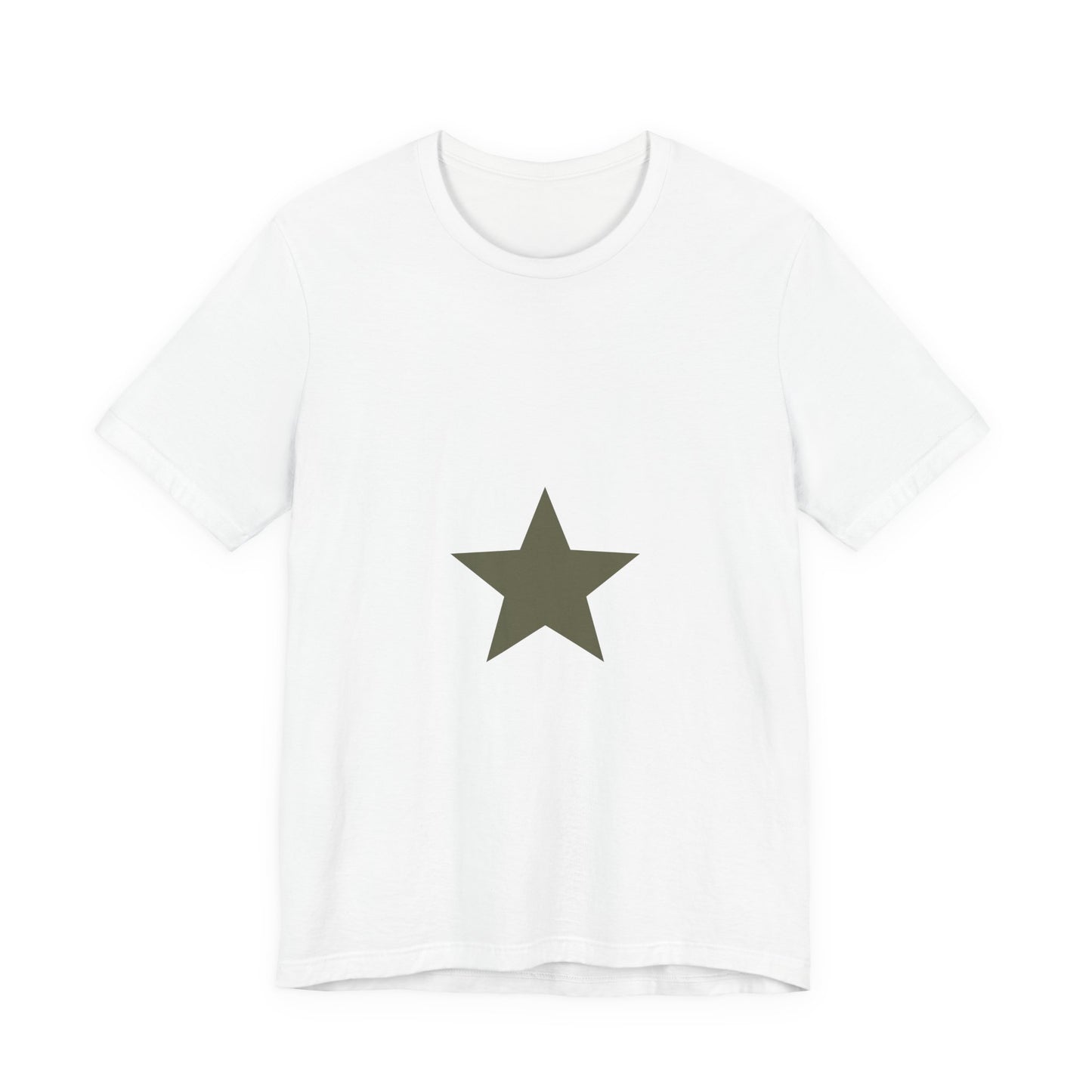 Star Graphic T‑Shirt — Minimal Olive Military Star Tee